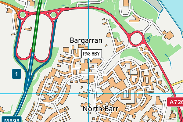 PA8 6BY map - OS VectorMap District (Ordnance Survey) PA8 6BY map - OS VectorMap District (Ordnance Survey)