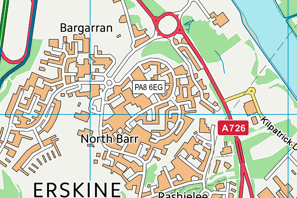 PA8 6EG map - OS VectorMap District (Ordnance Survey)