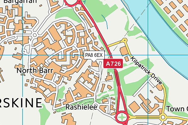 PA8 6EX map - OS VectorMap District (Ordnance Survey) PA8 6EX map - OS VectorMap District (Ordnance Survey)