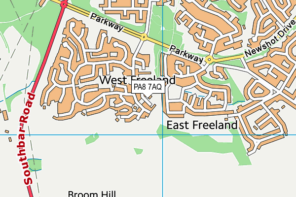 PA8 7AQ map - OS VectorMap District (Ordnance Survey)