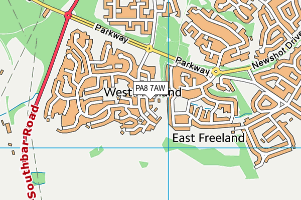 PA8 7AW map - OS VectorMap District (Ordnance Survey) PA8 7AW map - OS VectorMap District (Ordnance Survey)