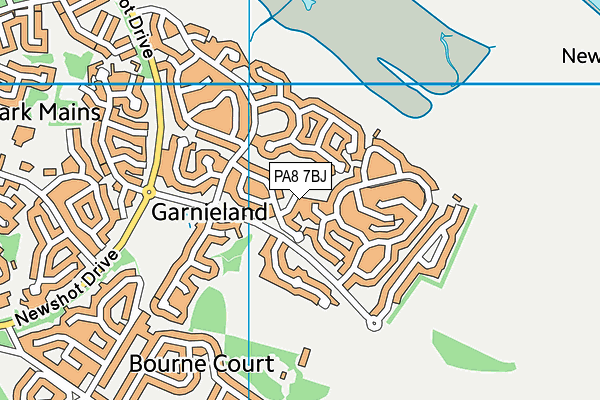 PA8 7BJ map - OS VectorMap District (Ordnance Survey)