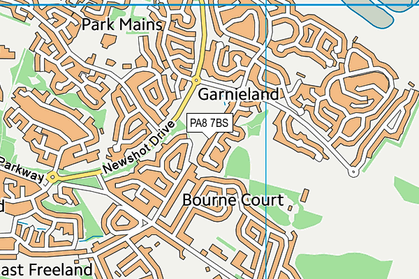 PA8 7BS map - OS VectorMap District (Ordnance Survey) PA8 7BS map - OS VectorMap District (Ordnance Survey)