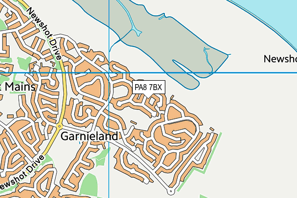 PA8 7BX map - OS VectorMap District (Ordnance Survey) PA8 7BX map - OS VectorMap District (Ordnance Survey)
