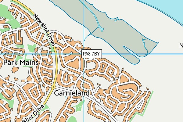 PA8 7BY map - OS VectorMap District (Ordnance Survey) PA8 7BY map - OS VectorMap District (Ordnance Survey)