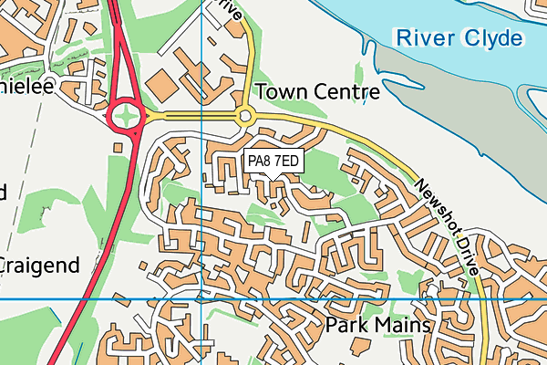 PA8 7ED map - OS VectorMap District (Ordnance Survey) PA8 7ED map - OS VectorMap District (Ordnance Survey)