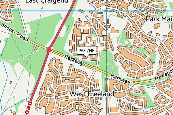 PA8 7HF map - OS VectorMap District (Ordnance Survey) PA8 7HF map - OS VectorMap District (Ordnance Survey)