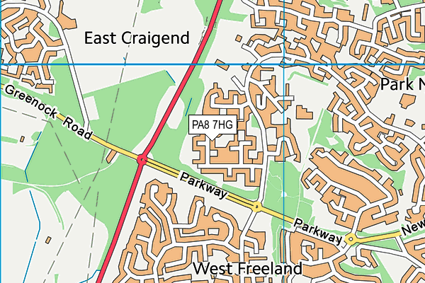 PA8 7HG map - OS VectorMap District (Ordnance Survey) PA8 7HG map - OS VectorMap District (Ordnance Survey)