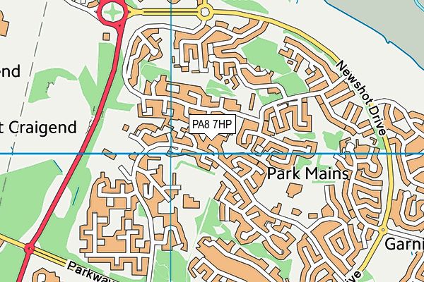 PA8 7HP map - OS VectorMap District (Ordnance Survey) PA8 7HP map - OS VectorMap District (Ordnance Survey)