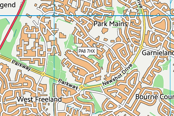 PA8 7HX map - OS VectorMap District (Ordnance Survey) PA8 7HX map - OS VectorMap District (Ordnance Survey)