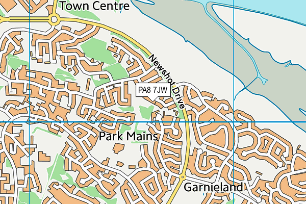 PA8 7JW map - OS VectorMap District (Ordnance Survey) PA8 7JW map - OS VectorMap District (Ordnance Survey)