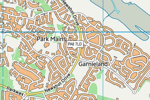 PA8 7LD map - OS VectorMap District (Ordnance Survey) PA8 7LD map - OS VectorMap District (Ordnance Survey)
