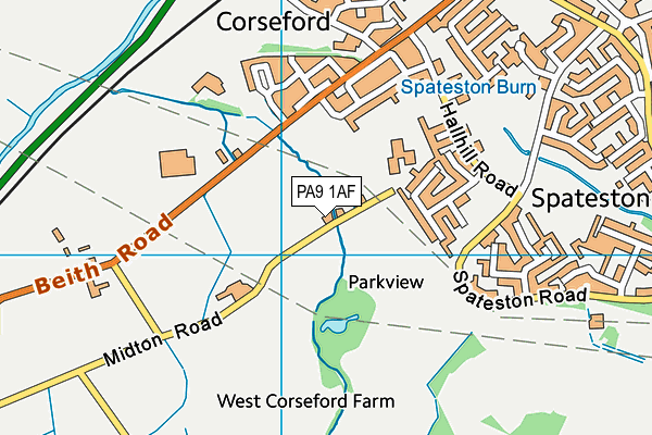 PA9 1AF map - OS VectorMap District (Ordnance Survey) PA9 1AF map - OS VectorMap District (Ordnance Survey)