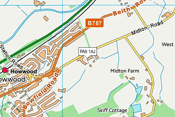 PA9 1AJ map - OS VectorMap District (Ordnance Survey) PA9 1AJ map - OS VectorMap District (Ordnance Survey)