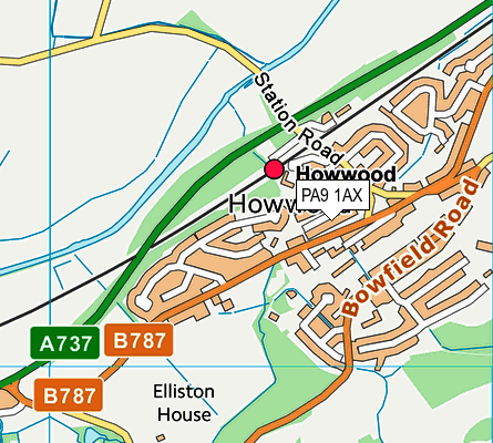 PA9 1AX map - OS VectorMap District (Ordnance Survey) PA9 1AX map - OS VectorMap District (Ordnance Survey)