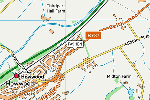 PA9 1BN map - OS VectorMap District (Ordnance Survey)