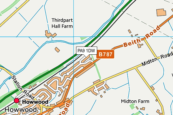 PA9 1DW map - OS VectorMap District (Ordnance Survey) PA9 1DW map - OS VectorMap District (Ordnance Survey)