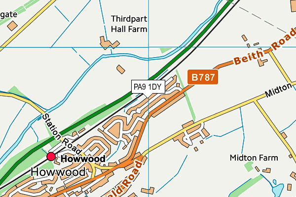 PA9 1DY map - OS VectorMap District (Ordnance Survey) PA9 1DY map - OS VectorMap District (Ordnance Survey)