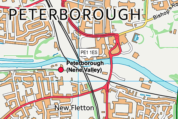 PE1 1ES map - OS VectorMap District (Ordnance Survey) PE1 1ES map - OS VectorMap District (Ordnance Survey)