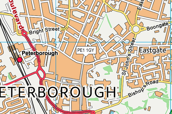PE1 1GY map - OS VectorMap District (Ordnance Survey) PE1 1GY map - OS VectorMap District (Ordnance Survey)