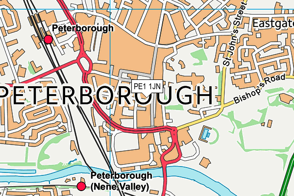 PE1 1JN map - OS VectorMap District (Ordnance Survey) PE1 1JN map - OS VectorMap District (Ordnance Survey)