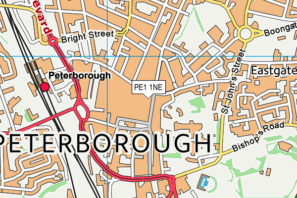 PE1 1NE map - OS VectorMap District (Ordnance Survey) PE1 1NE map - OS VectorMap District (Ordnance Survey)
