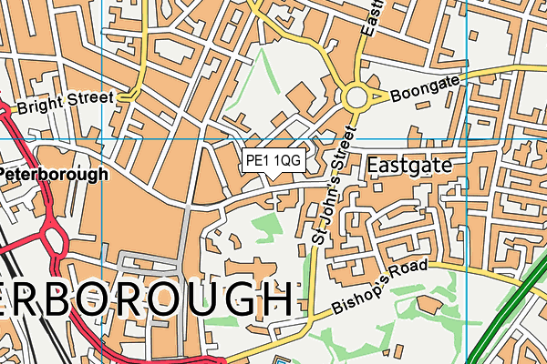 PE1 1QG map - OS VectorMap District (Ordnance Survey) PE1 1QG map - OS VectorMap District (Ordnance Survey)