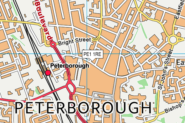 PE1 1RE map - OS VectorMap District (Ordnance Survey) PE1 1RE map - OS VectorMap District (Ordnance Survey)