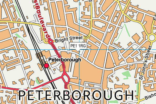 PE1 1RG map - OS VectorMap District (Ordnance Survey) PE1 1RG map - OS VectorMap District (Ordnance Survey)