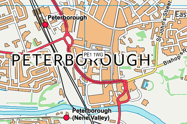 PE1 1WG map - OS VectorMap District (Ordnance Survey) PE1 1WG map - OS VectorMap District (Ordnance Survey)