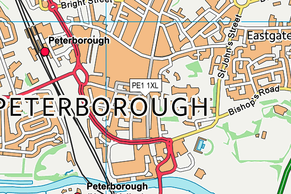 PE1 1XL map - OS VectorMap District (Ordnance Survey) PE1 1XL map - OS VectorMap District (Ordnance Survey)