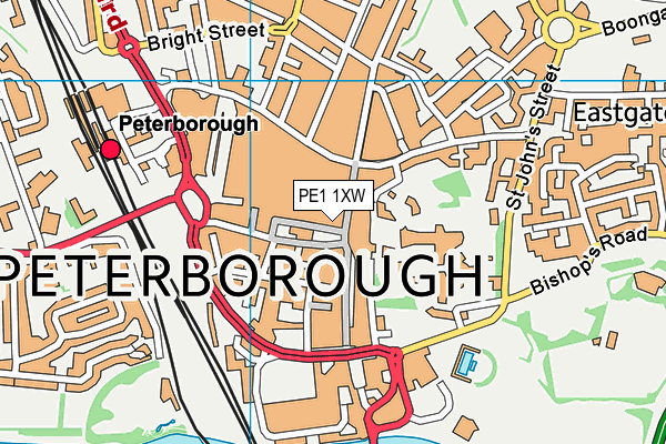 PE1 1XW map - OS VectorMap District (Ordnance Survey) PE1 1XW map - OS VectorMap District (Ordnance Survey)
