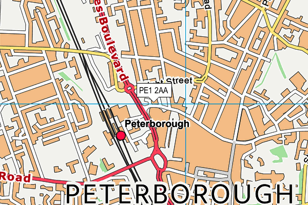 PE1 2AA map - OS VectorMap District (Ordnance Survey) PE1 2AA map - OS VectorMap District (Ordnance Survey)