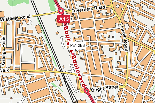 PE1 2BB map - OS VectorMap District (Ordnance Survey) PE1 2BB map - OS VectorMap District (Ordnance Survey)