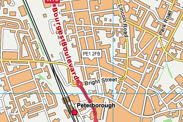 PE1 2FB map - OS VectorMap District (Ordnance Survey) PE1 2FB map - OS VectorMap District (Ordnance Survey)