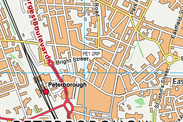 PE1 2RP map - OS VectorMap District (Ordnance Survey) PE1 2RP map - OS VectorMap District (Ordnance Survey)