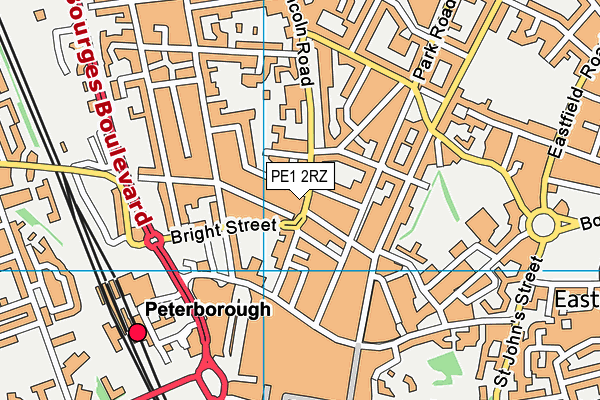 PE1 2RZ map - OS VectorMap District (Ordnance Survey) PE1 2RZ map - OS VectorMap District (Ordnance Survey)