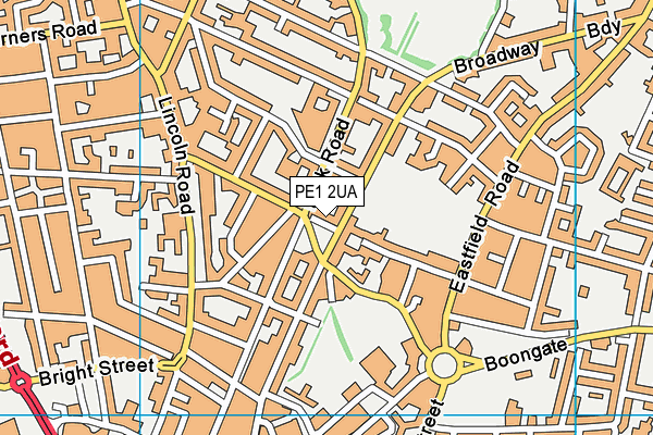 PE1 2UA map - OS VectorMap District (Ordnance Survey) PE1 2UA map - OS VectorMap District (Ordnance Survey)
