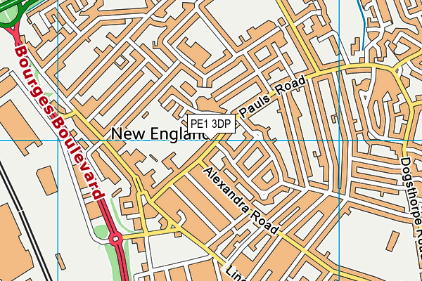 PE1 3DP map - OS VectorMap District (Ordnance Survey) PE1 3DP map - OS VectorMap District (Ordnance Survey)
