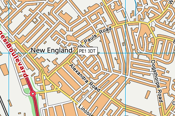 PE1 3DT map - OS VectorMap District (Ordnance Survey) PE1 3DT map - OS VectorMap District (Ordnance Survey)