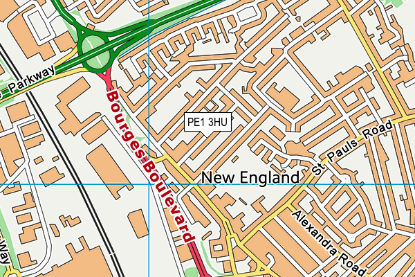 PE1 3HU map - OS VectorMap District (Ordnance Survey) PE1 3HU map - OS VectorMap District (Ordnance Survey)