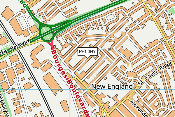 PE1 3HY map - OS VectorMap District (Ordnance Survey) PE1 3HY map - OS VectorMap District (Ordnance Survey)