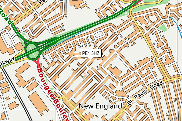 PE1 3HZ map - OS VectorMap District (Ordnance Survey) PE1 3HZ map - OS VectorMap District (Ordnance Survey)