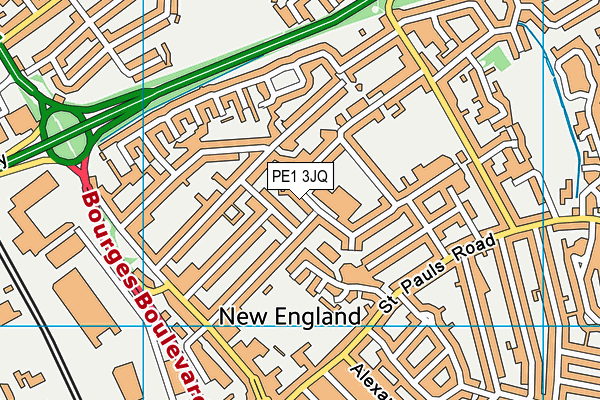 PE1 3JQ map - OS VectorMap District (Ordnance Survey) PE1 3JQ map - OS VectorMap District (Ordnance Survey)