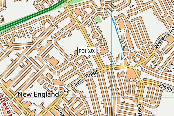 PE1 3JX map - OS VectorMap District (Ordnance Survey) PE1 3JX map - OS VectorMap District (Ordnance Survey)