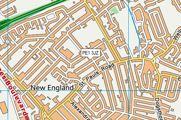 PE1 3JZ map - OS VectorMap District (Ordnance Survey) PE1 3JZ map - OS VectorMap District (Ordnance Survey)