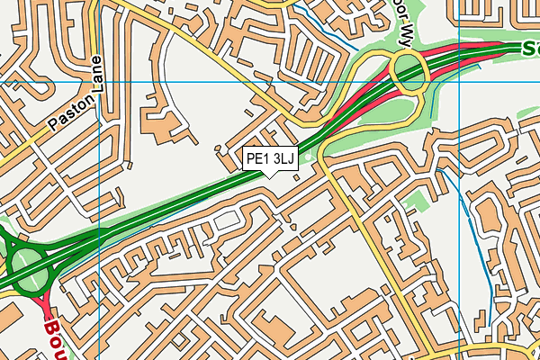 PE1 3LJ map - OS VectorMap District (Ordnance Survey) PE1 3LJ map - OS VectorMap District (Ordnance Survey)
