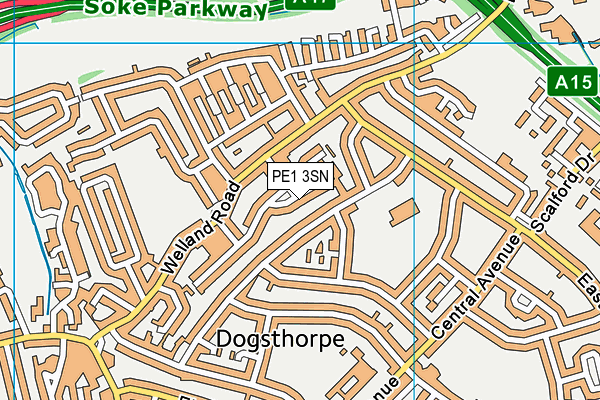 PE1 3SN map - OS VectorMap District (Ordnance Survey) PE1 3SN map - OS VectorMap District (Ordnance Survey)