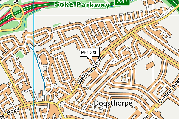 PE1 3XL map - OS VectorMap District (Ordnance Survey) PE1 3XL map - OS VectorMap District (Ordnance Survey)