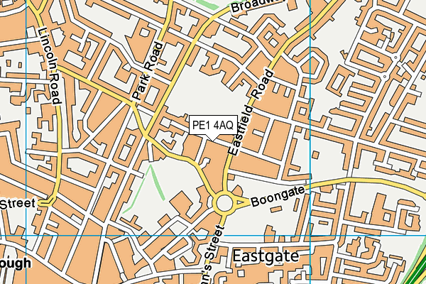 PE1 4AQ map - OS VectorMap District (Ordnance Survey) PE1 4AQ map - OS VectorMap District (Ordnance Survey)